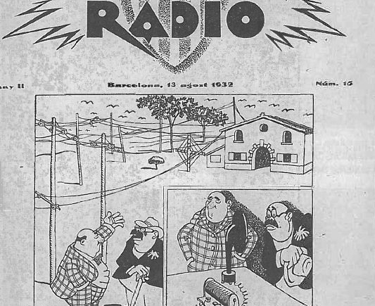 1932. Fotocòpia d'una portada del butlletí Catalunya Ràdio editat per RAC.