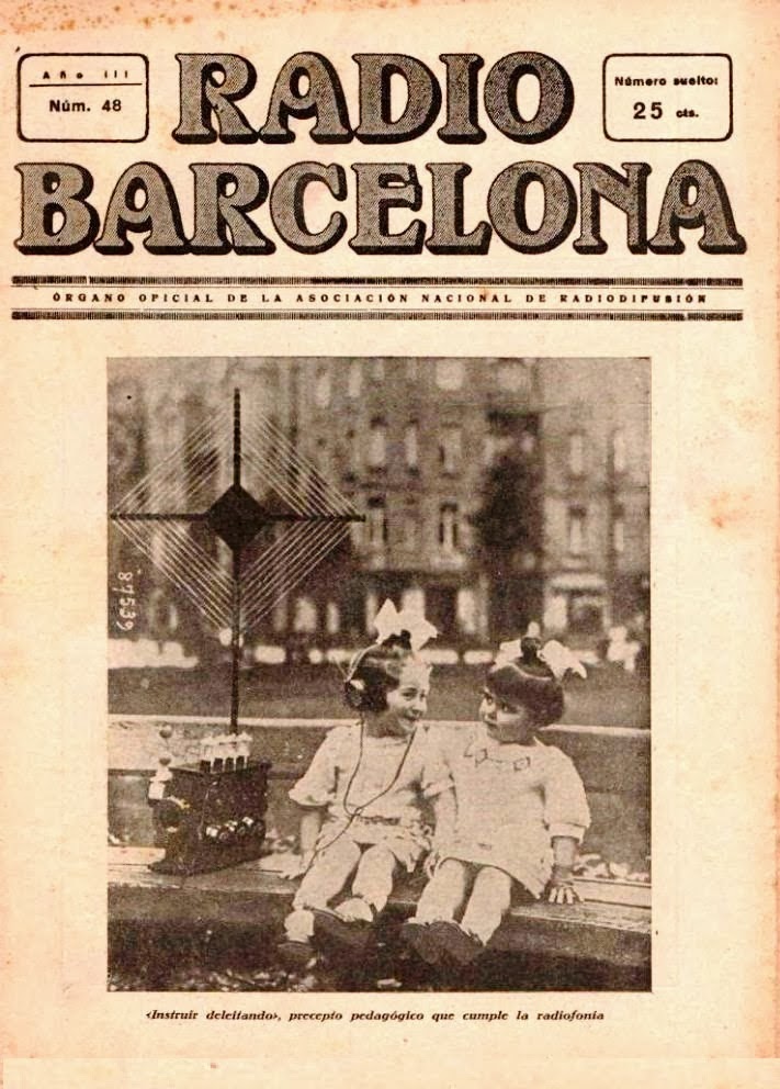 1925. Butlletí de Ràdio Barcelona editat per l'Asociación Nacional de Radiodifusión