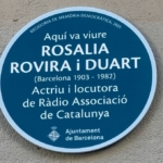 Barcelona ya tiene una placa de homenaje a la locutora Rosalia Rovira